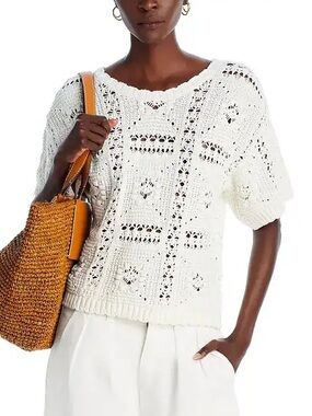 Aqua Crochet Tee Exclusive - White